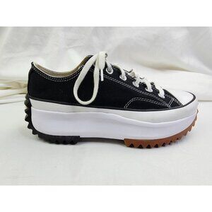 Converse Run Star Hike Womens Size 8.5 or Mens Size 7 Black Low Lace Sneakers